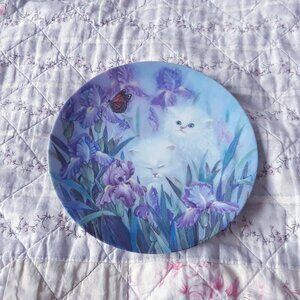 Vintage W.F. George Collectible Porcelain Cat Plate
